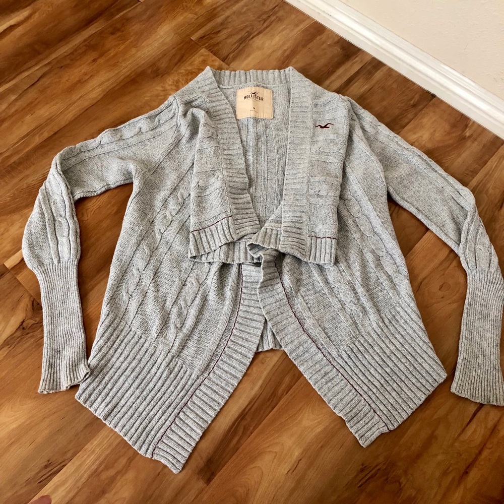 Fleece sweater cardigan